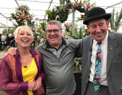 Don alongside Carol Klein and Jim Buttress, top judge at Chelsea
