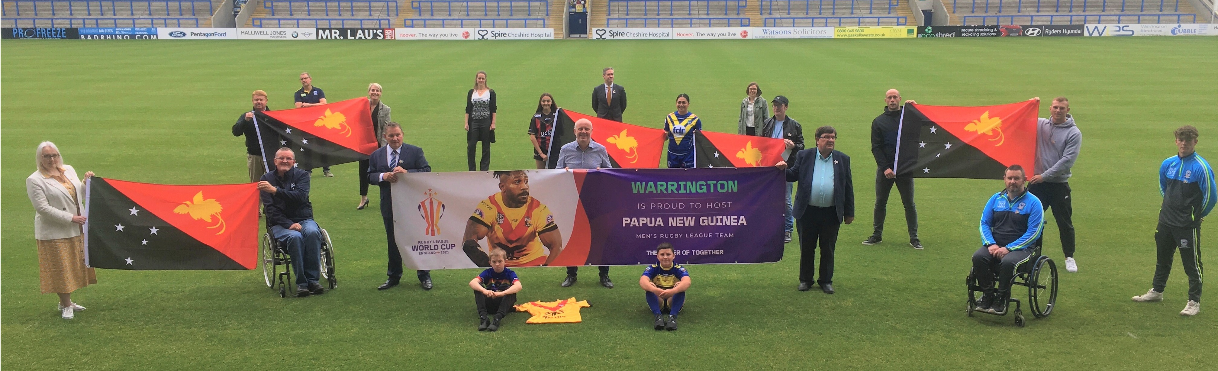 Warrington announcing that PNG are coming to town