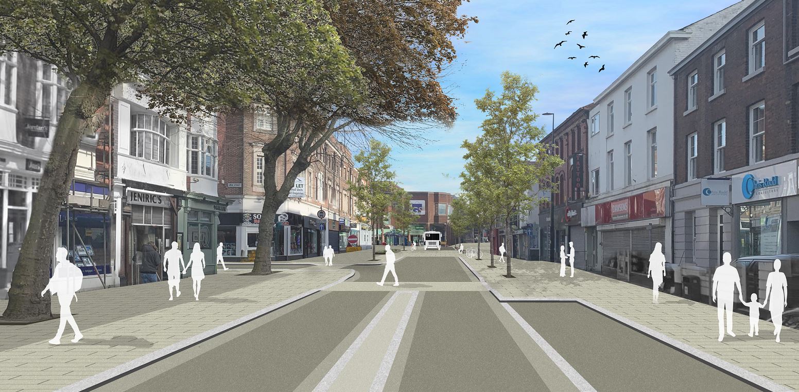 An image of the proposed first and last mile project along Sankey Street