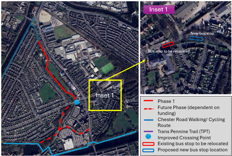 Causeway park and Priestly bus layby overview