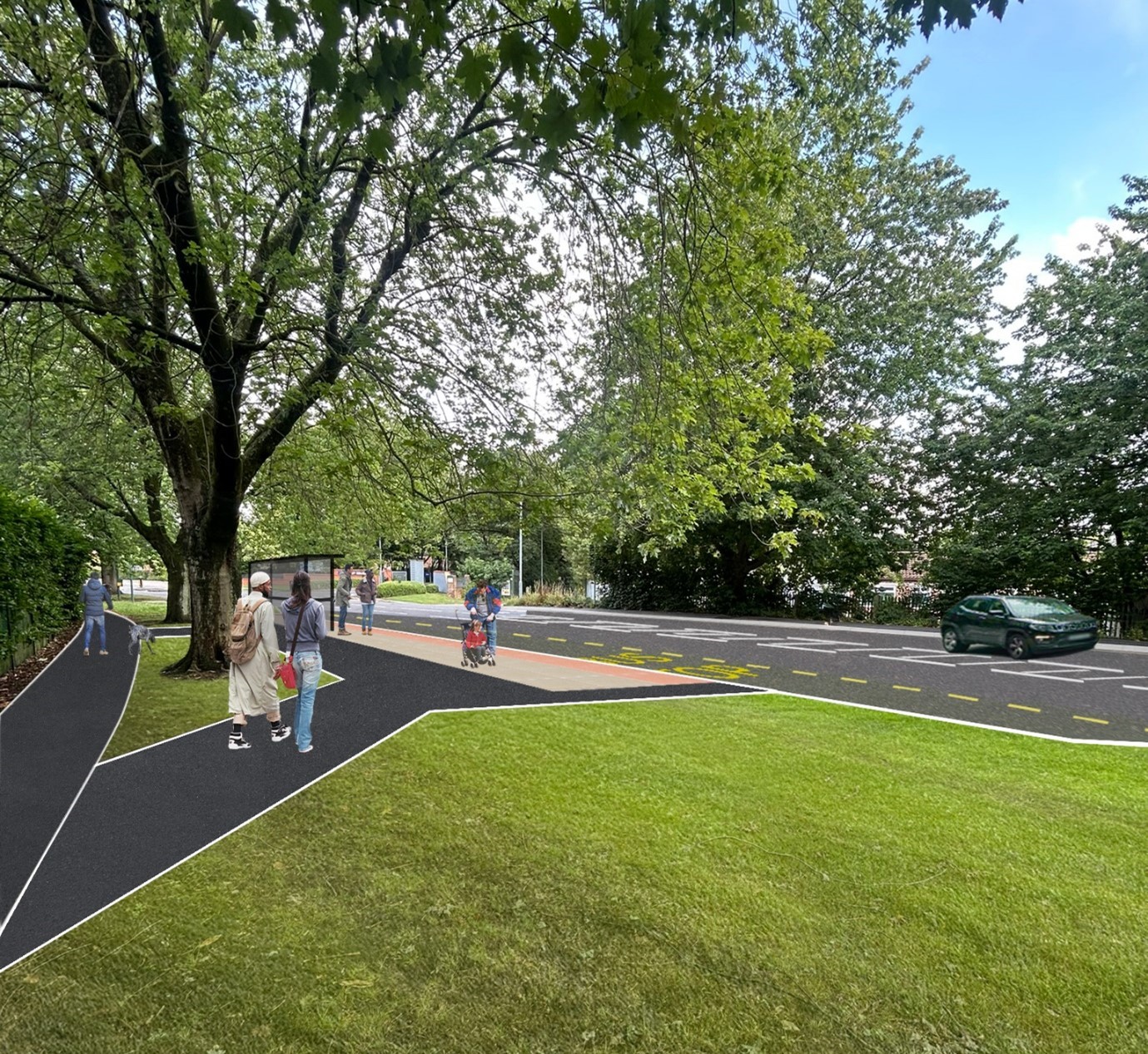 Priestly bus stop layby