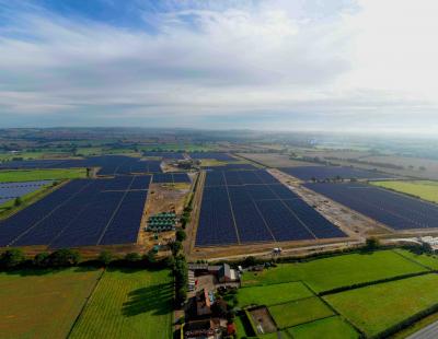 Gridserve solar energy aerial photograph