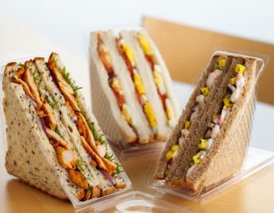 Assorted pre-packed sandwiches