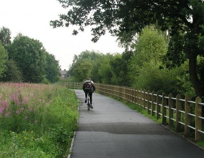 Cycle path through the countryside