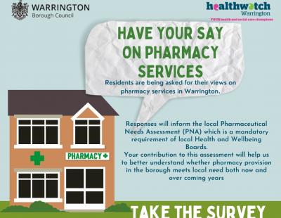 Complete the survey on pharmacy services in Warrington