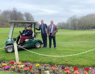 A photo of the Mayor and Mayoral Consort at Walton Hall Golf Course
