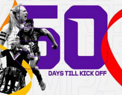 Graphic with lots of different rugby players in black and white. Text: 50 days to go until kick off