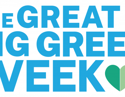 A blue version of the Great Big Green Week logo
