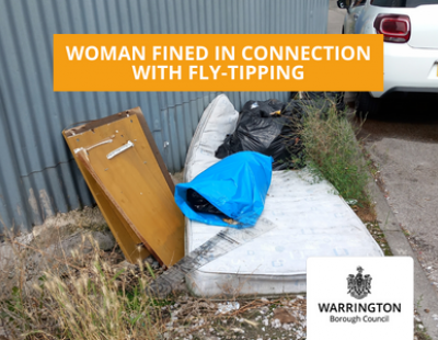 Text: Woman fined in connection with fly-tipping