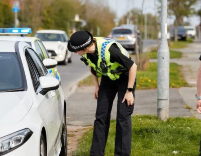 Cheshire Police stopping a speeding car